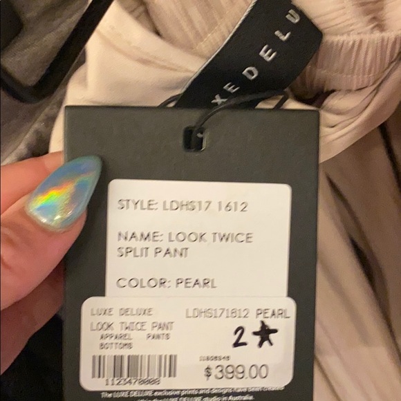 LUXE DELUXE Look Twice Slit Pant Size 2 - Picture 7 of 7